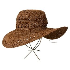 Scala Pronto Wide Brim Floppy Sun Hat | Natural Straw‎ | Resort Style